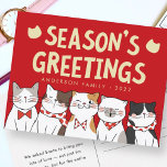 Seizoensgroeten Funny Cute Cats Caroling Feestdagenkaart<br><div class="desc">Carol van de katten. Dit is het seizoen,  om mawy te zijn. Hier te vinden op: http://www.zazzle.com/selectpartysupplies</div>