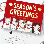 Seizoensgroeten Funny Cute Cats Caroling Folie Feestdagen Briefkaart<br><div class="desc">Carol van de katten. Dit is het seizoen,  om mawy te zijn. Hier te vinden op: http://www.zazzle.com/selectpartysupplies</div>