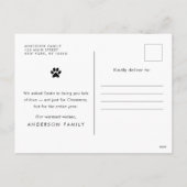 Seizoensgroeten Funny Modern Pet Custom Photo Feestdagenkaart (Achterkant)