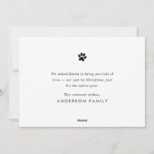 Seizoensgroeten Funny Modern Pet Custom Photo Feestdagenkaart (Achterkant)