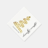 Seizoensgroeten Gold Tree sterren Abstract Servet (Hoek)