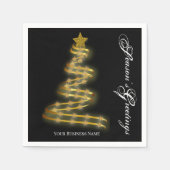 Seizoensgroeten Gold Tree sterren Abstract Servet (Voorkant)