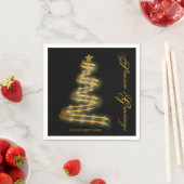 Seizoensgroeten Gold Tree sterren Abstract Servet (Insitu)