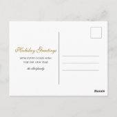 Seizoensgroeten Gouden Kerstboom Briefkaart (Achterkant)