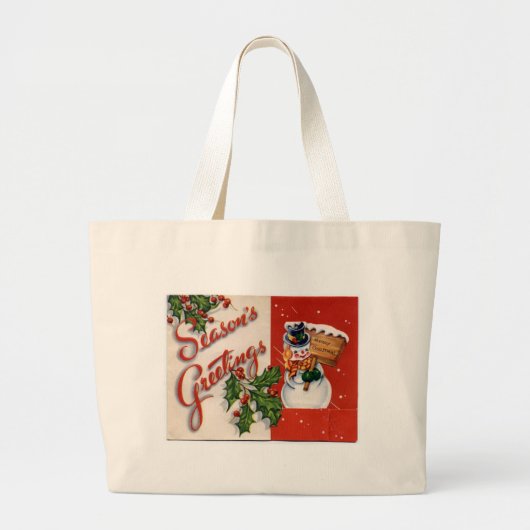 Seizoensgroeten Grote Tote Bag (Voorkant)
