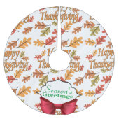 Seizoensgroeten Happy Thanksgiving Kerstboom Rok (Voorkant)