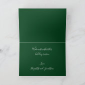 Seizoensgroeten Holly Engaged Couple Photo Feestdagen Kaart (Binnen)