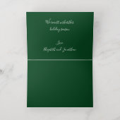 Seizoensgroeten Holly Engaged Couple Photo Folie Feestdagenkaart (Binnenlaag)