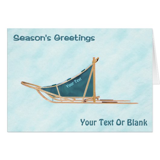 Seizoensgroeten - Hond op sneeuw (Voorkant Horizontaal)