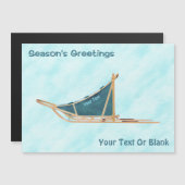 Seizoensgroeten - Hondenslee op Sneeuw (Voorkant / Achterkant)