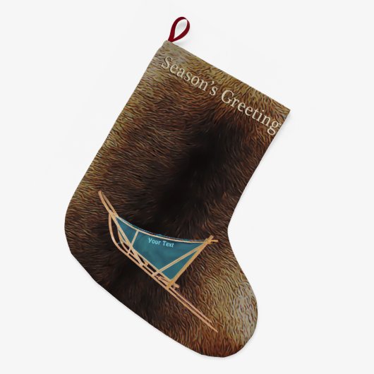 Seizoensgroeten - Hondenslitten Grote Kerstsok (Voorkant (Hangend))