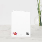 Seizoensgroeten in groen handschrift met harten feestdagen kaart (Achterkant)