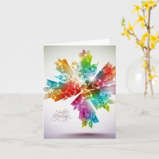 Seizoensgroeten Kaart (Gele Bloem)