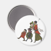 Seizoensgroeten Kerst Kunstprint Magneet (Voorkant / Achterkant)