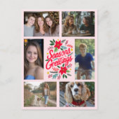 SEIZOENSGROETEN Kerst MIS 6 FOTO Vakantie Briefkaart (Voorkant)