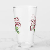 Seizoensgroeten Kerst Typografie Glas (Links)