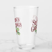 Seizoensgroeten Kerst Typografie Glas (Rechts)