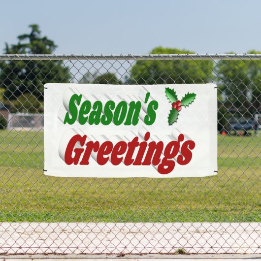 Seizoensgroeten Kerst typografie Spandoek (Insitu)