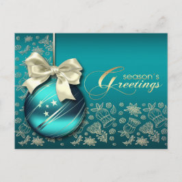 Seizoensgroeten. KerstBauble Feestdagenkaart