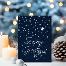 Seizoensgroeten — Kerstkaart met Sterrennacht