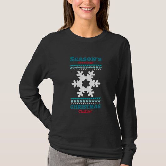 Seizoensgroeten kerstkanjer T-shirt (Voorkant)