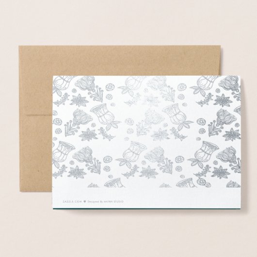 Seizoensgroeten. Kerstluxe Real Folie Kaarten (Met envelop)