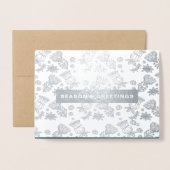 Seizoensgroeten. Kerstluxe Real Folie Kaarten (Voorkant met envelop)