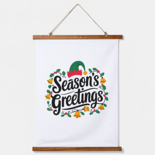 Seizoensgroeten Kerstmis Hangend Wandkleed