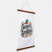 Seizoensgroeten Kerstmis Hangend Wandkleed (Gebogen)
