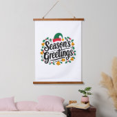Seizoensgroeten Kerstmis Hangend Wandkleed (Slaapkamer)