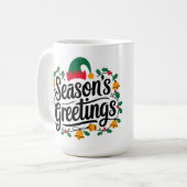 Seizoensgroeten Kerstmis Koffiemok (Voorkant links)