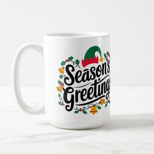Seizoensgroeten Kerstmis Koffiemok (Links)