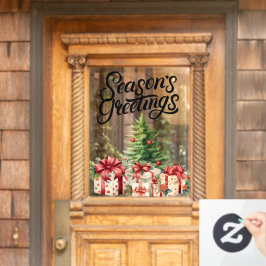 Seizoensgroeten Kerstmis Raamsticker