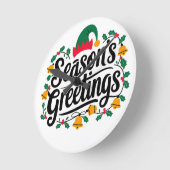 Seizoensgroeten Kerstmis Ronde Klok (Hoek)