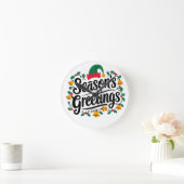 Seizoensgroeten Kerstmis Ronde Klok (Huis)