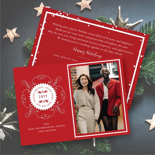 Seizoensgroeten Klassieke Foto van een Zeehond Zak Kaart