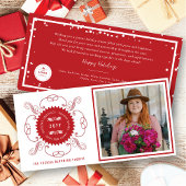 Seizoensgroeten Klassieke Zeehond Foto Zakelijk Feestdagenkaart