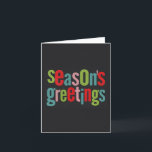 Seizoensgroeten Kleurrijk Chalkboard Feestdagen Kaart<br><div class="desc">Seizoensgroeten</div>
