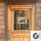 Seizoensgroeten - Kodiak-Beer Raamsticker (Huis Deur)