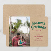 Seizoensgroeten Kraft Foto Kerstkaart (Voorkant / Achterkant)