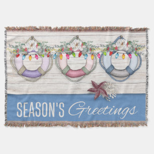 Seizoensgroeten (Life Preservers) Kerstmis Deken