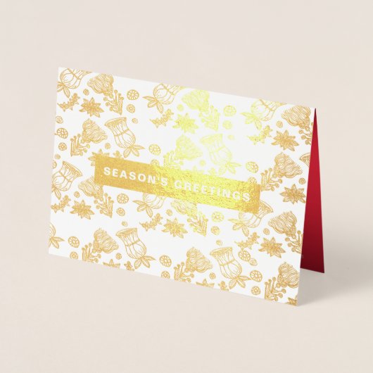 Seizoensgroeten. Luxury Holiday Corporate Kaarten (Voorkant)