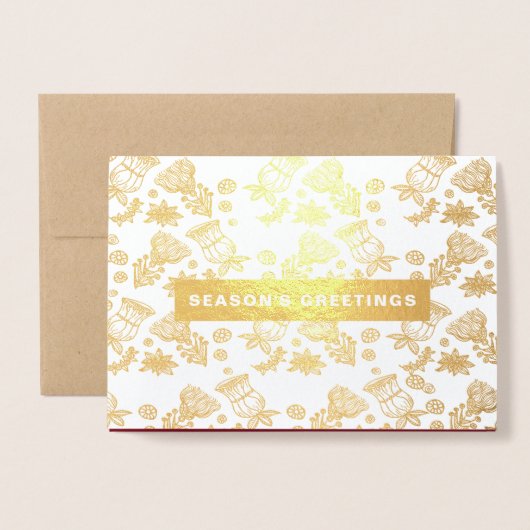 Seizoensgroeten. Luxury Holiday Corporate Kaarten (Voorkant met envelop)
