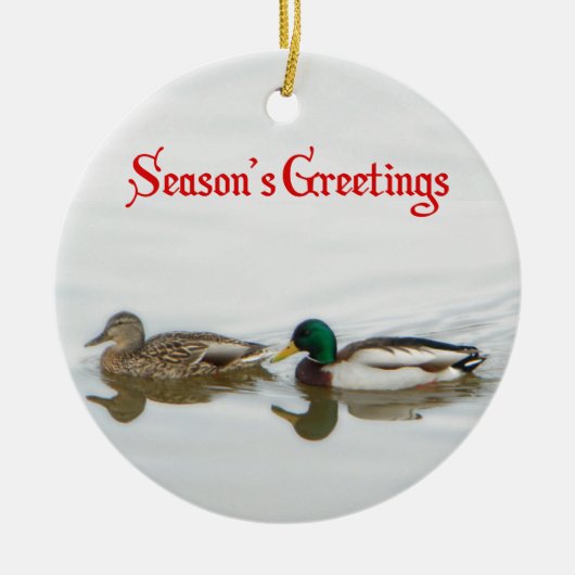 Seizoensgroeten - Mallards Keramisch Ornament (Voorkant)