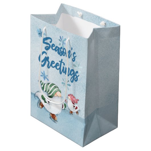 Seizoensgroeten Medium Cadeauzakje (Voorkant Gekanteld)