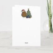 Seizoensgroeten met een aardappel feestdagen kaart (Achterkant)