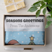 Seizoensgroeten Met Een Aardappel Tissuepapier (Geschenk)