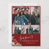 Seizoensgroeten met kerstmis feestdagenkaart (Voorkant)