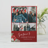 Seizoensgroeten met kerstmis feestdagenkaart (Staand voorkant)