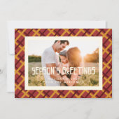 Seizoensgroeten Mid Century Foto Feestdagenkaart (Voorkant)